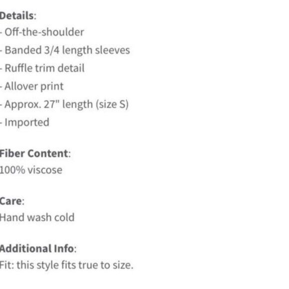 plenty by TRACY REESE Off-the-Shoulder Chemise Blouse top size small - Picture 10 of 10